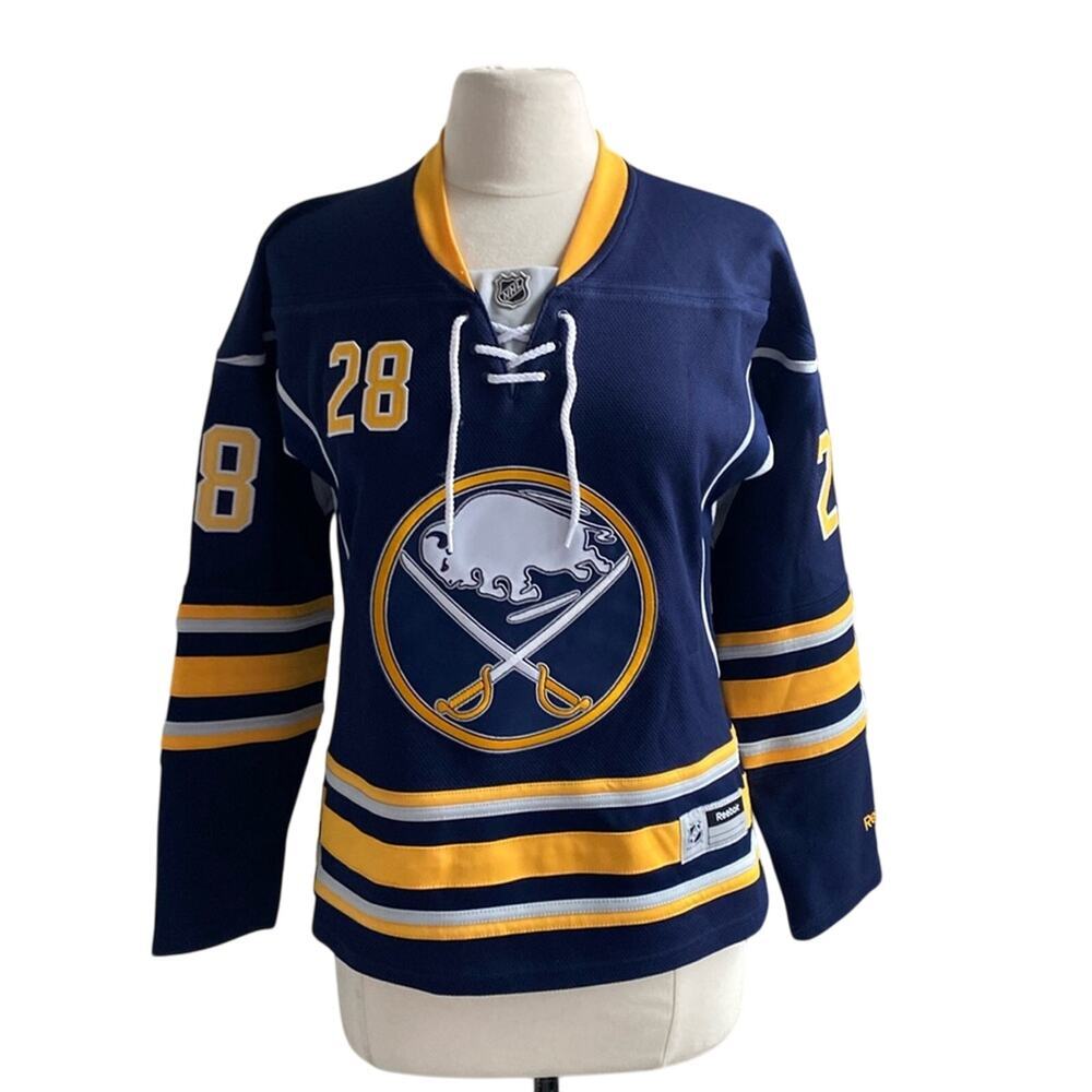 NHL BUFFALO SABERS Hockey Jersey Womens Sz Small Number 28 Zemgus Girgensons
